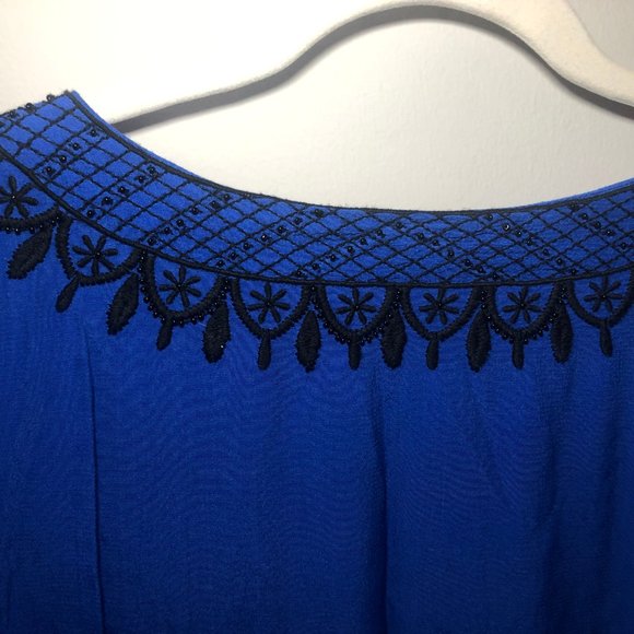 Lucky Brand XL Blue embellished dress - Picture 5 of 6